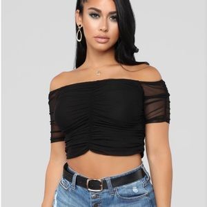 Fashion Nova mesh crop top SMALL